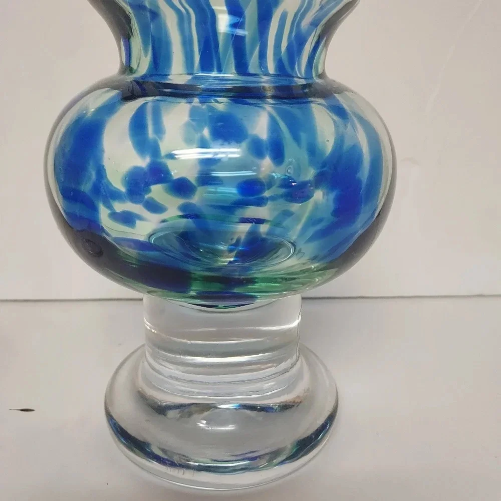 Sea of Sweden BJORN RAMEL Art Glass Vase/Candle Holder - Original Label Sticker